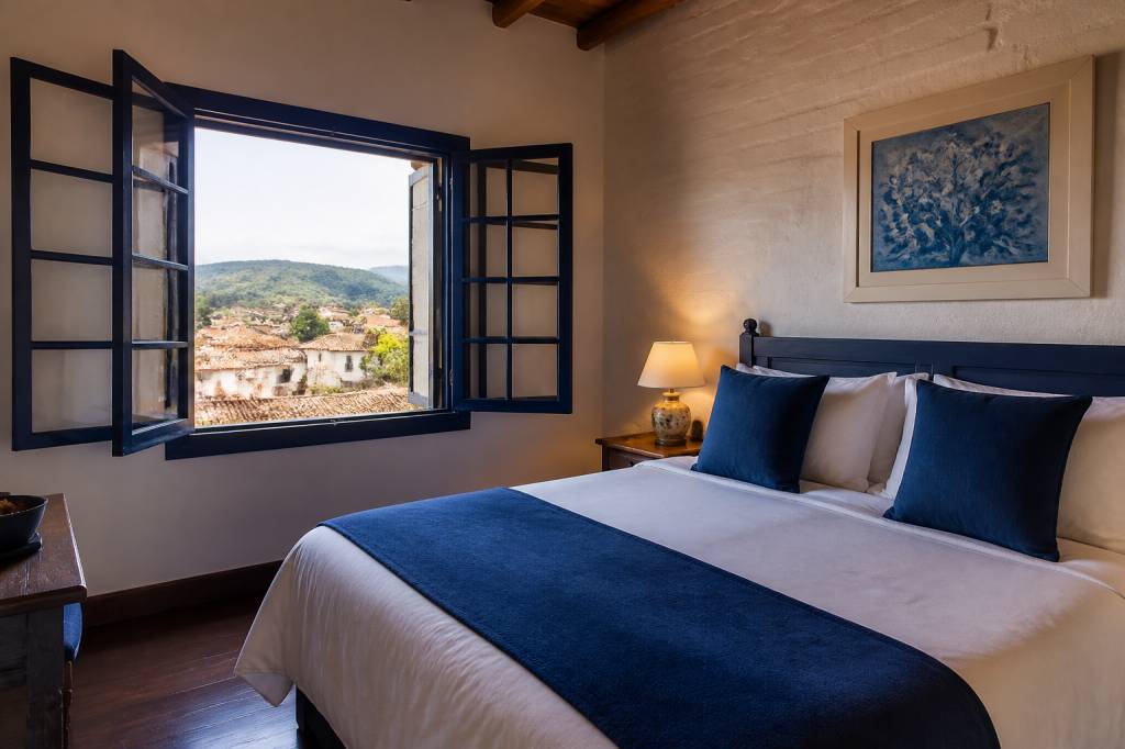 Aconchego azul: hospedagem charmosa no Brasil